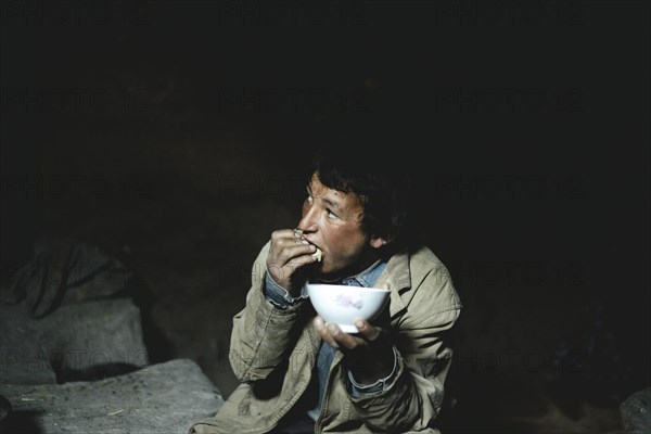 Boy at meal