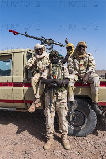 Military escort in the sahel zone near Agadez