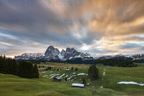 Morning atmosphere on the Alpe di Siusi