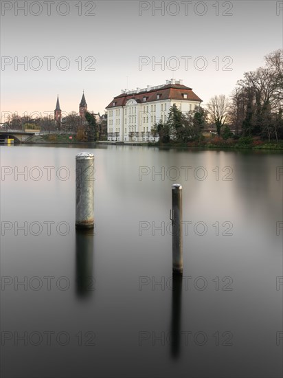 View over the Dahme River to Koepenick Castle and the Lange Bruecke