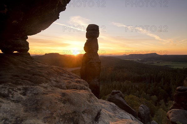 The Barbarine at Pfaffenstein at sunrise