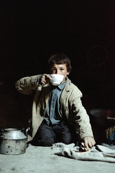 Boy at meal