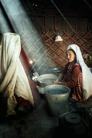 Two woman in traditional Kyrgyz traditional traditional traditional traditional traditional traditional traditional traditional traditional costume