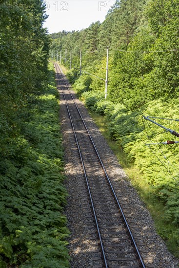 Railway line between Mukran and Prora