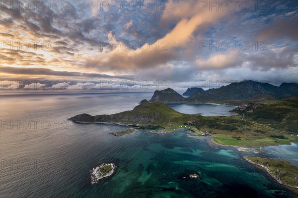 View from Offersoykammen to the coast of the Lofoten