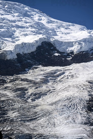 Glaciers on the mountainside