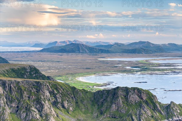 View from Matinden mountain to Andoya island