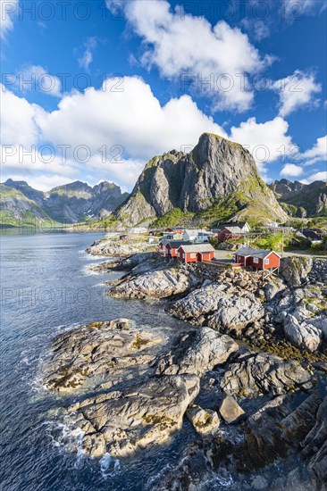 Rorbuer fishing huts on the fjord