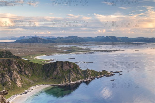 View from Matinden mountain to Andoya island