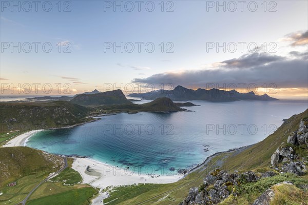 View to the beach of Haukland