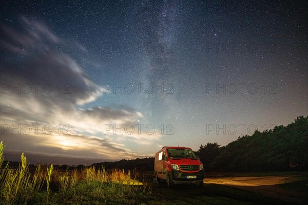 Milky Way over Campervan