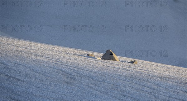 Rocks sticking out of the snow