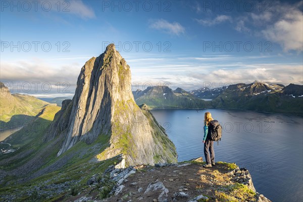 Hiker off Mount Segla