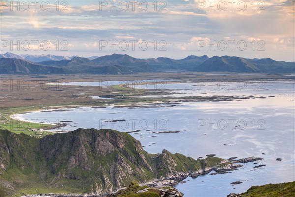 View from Matinden mountain to Andoya island