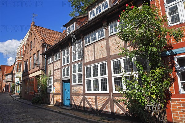 Alley in the historic old town of Lauenburg