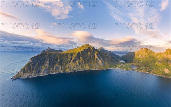 View of Vareid and the mountains of Flakstadoya