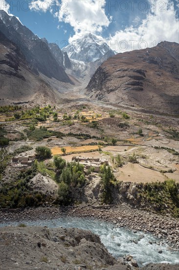 View of the homestead of a farmer's family