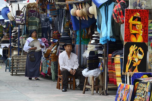 Souvenir stall at the handicraft market