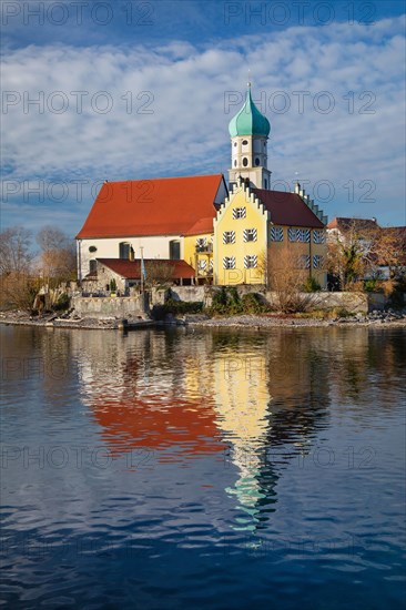 Peninsula with the parish church of St. George