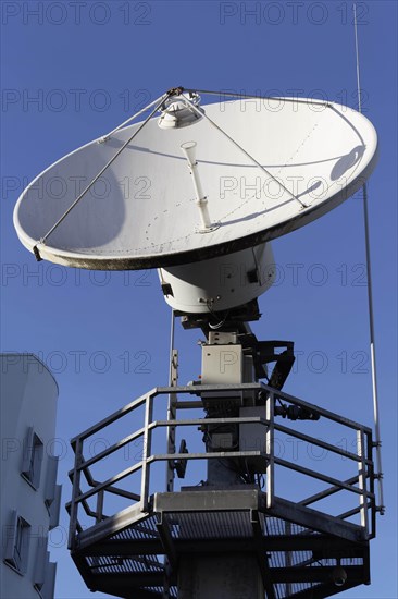 TV satellite broadcasting system in front of WDR Duesseldorf