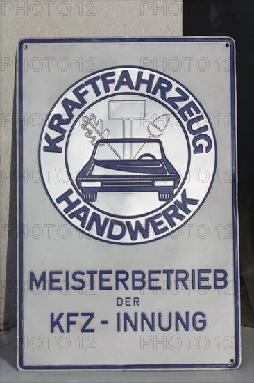 Altes KFZ Meisterschild