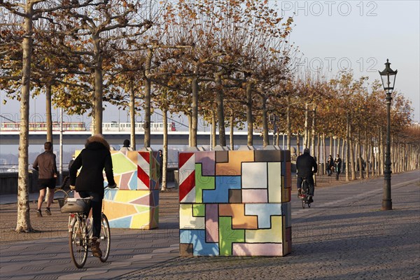 Concrete barrier against amok driving in the pedestrian zone