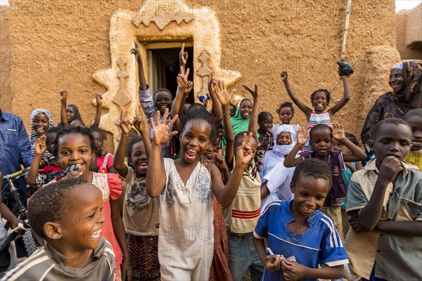 Group of laughing children