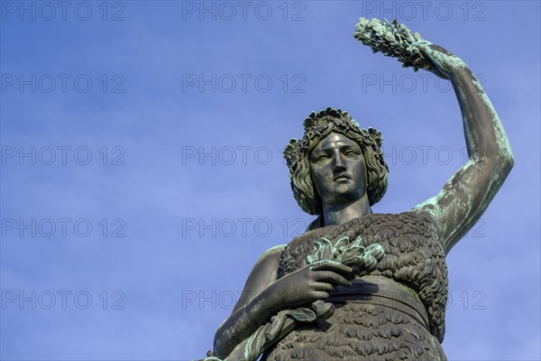 Bavaria statue with laurel wreath