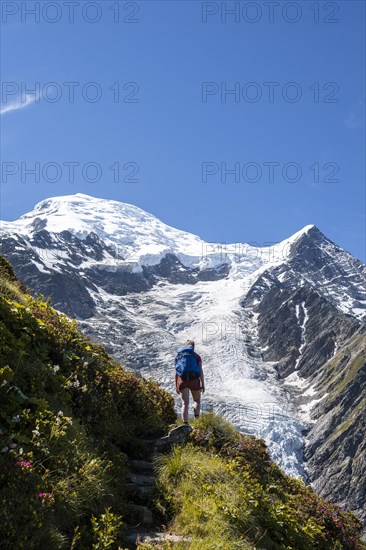 Hiker on hiking trail