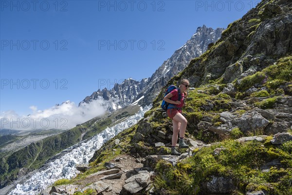 Hiker on hiking trail