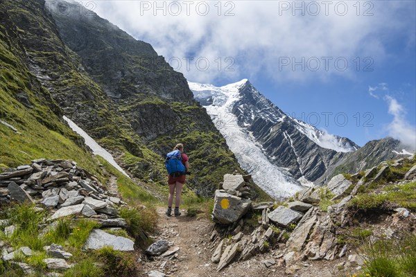 Hiker on hiking trail