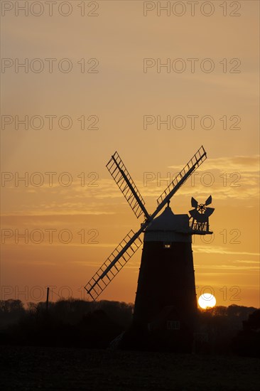 Windmill at sunset