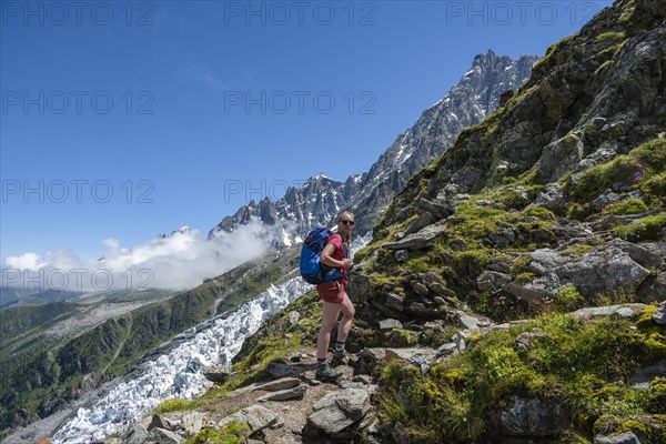 Hiker on hiking trail