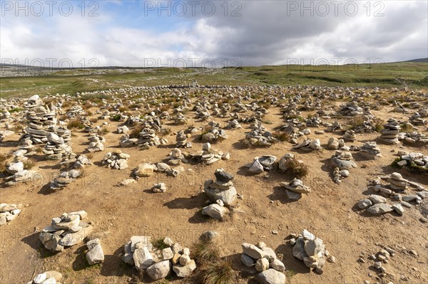 Cairns at the Polar Circle Center on the E6