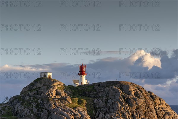 Lindesnes lighthouse on rock