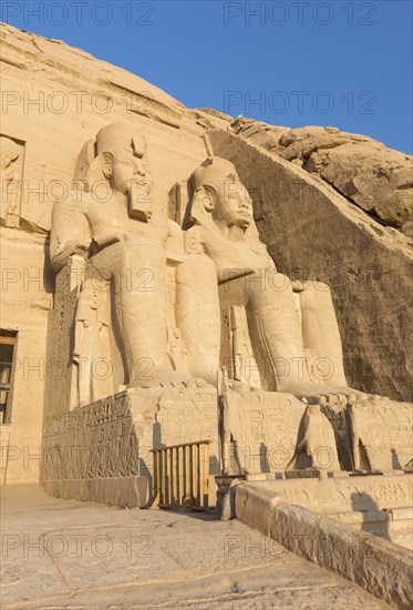 Colossal statues at the great temple of Ramesses II