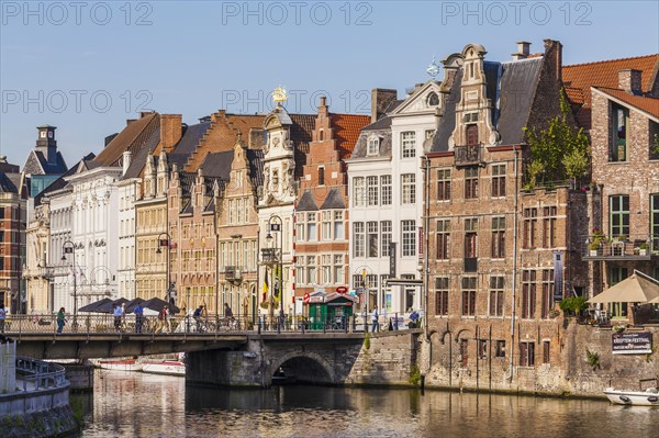 Historic houses on the quay Korenlei