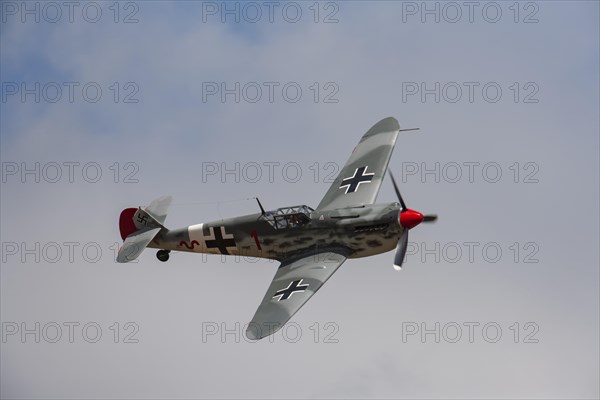 Messerschmitt Bf 109 aircraft of the German airforce in flight