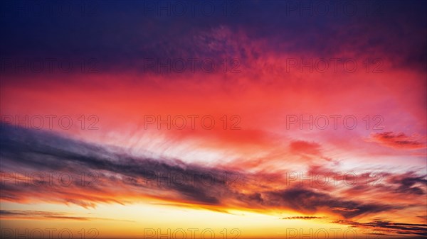 Cloudy sky at sunset