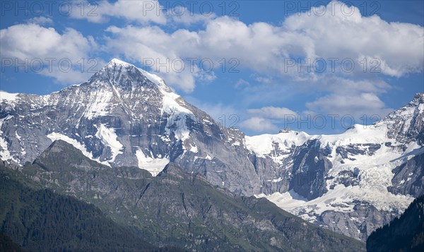 View of mountain peaks