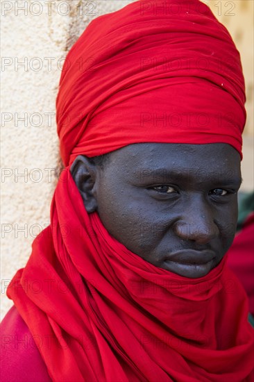 Bodyguard of the Sultan before the Sultans palace of Koure