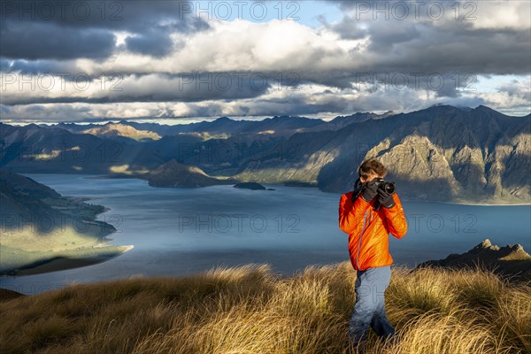 Hiker photographed