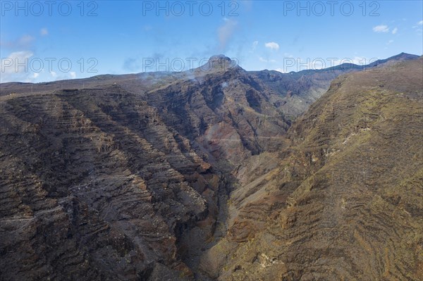 Barranco de Erque with Table Mountain Fortaleza