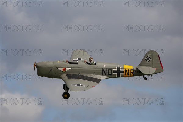 Messerschmitt Bf 108 aircraft of the German airforce in flight