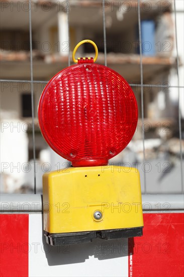 Construction site lamp on a grid