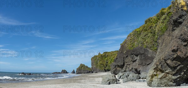 Rocky coast with sandy beach