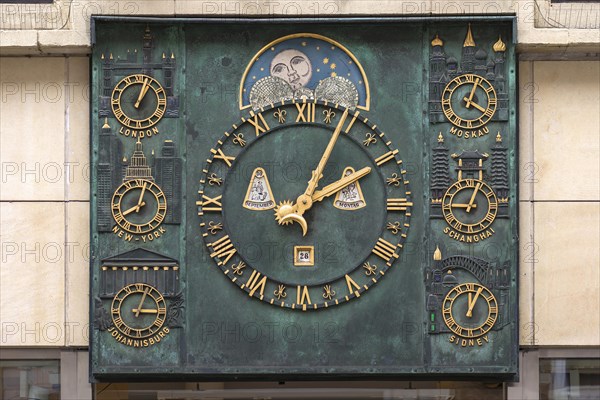 World time clock in Muenster