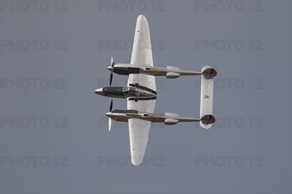 Lockheed P-38 Lightning aircraft in flight