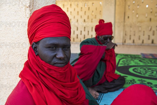 Bodyguard of the Sultan before the Sultans palace of Koure