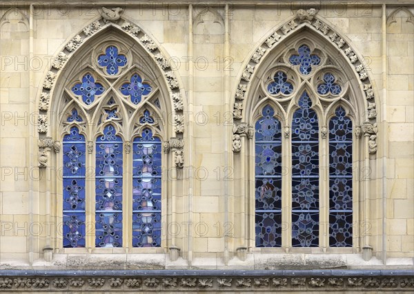 Gothic windows of the historic town hall